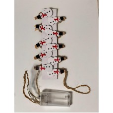 PİLLİ 1 METRE GÜNIŞIĞI IŞIK AHŞAP MANDALLI KARDAN ADAM YILBAŞI DEKOR LED IŞIK